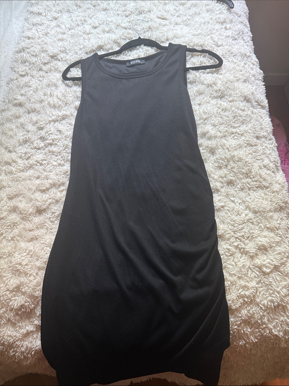bebe Black Sleeveless Tank Dress Top